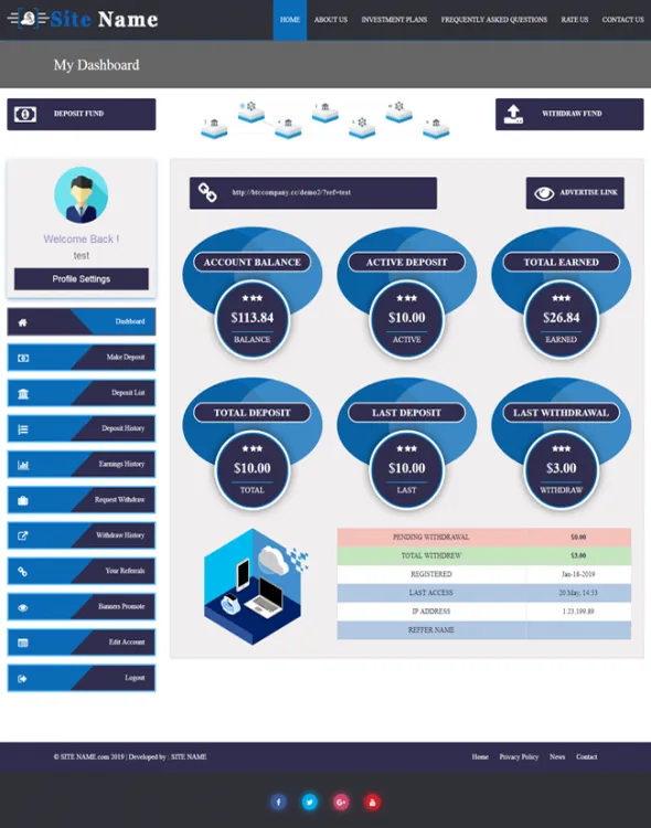 Investment Hyip Template ID - ZHRT195 demo Page 2