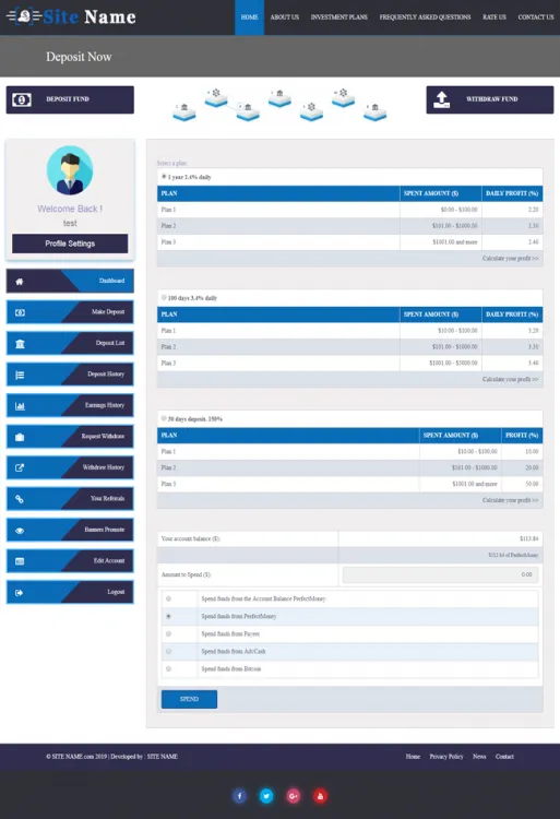 Investment Hyip Template ID - ZHRT195 demo Page 3