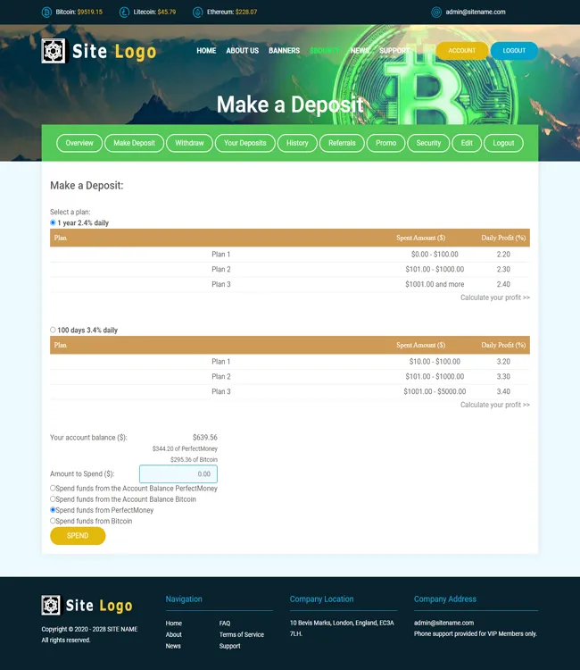 Investment Hyip Template ID - ZHRT199 demo Page 3