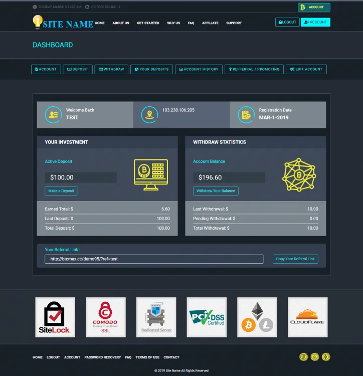 Investment Hyip Template ID - ZHRT2 demo Page 2