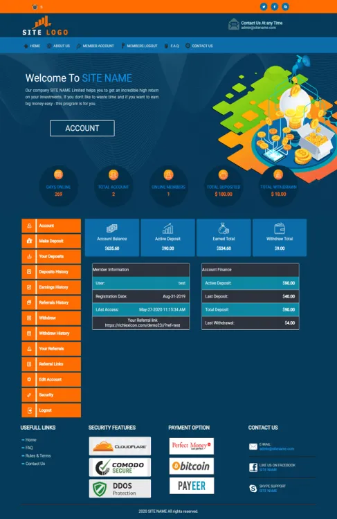 Investment Hyip Template ID - ZHRT201 demo Page 2