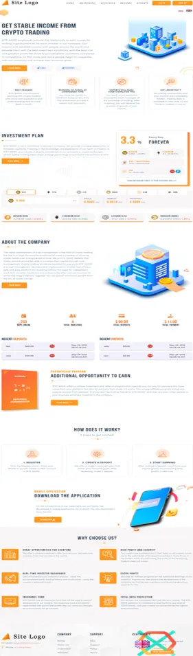 Investment Hyip Template ID - ZHRT204 Preview