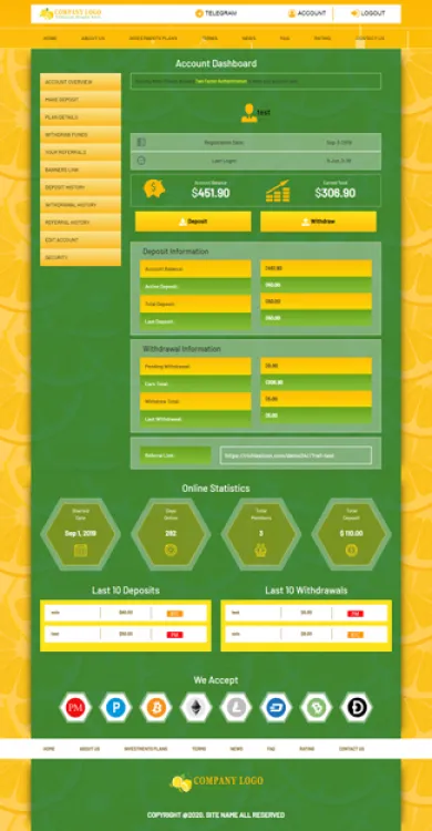 Investment Hyip Template ID - ZHRT209 demo Page 2