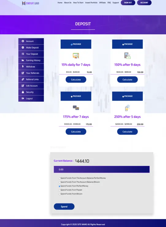 Investment Hyip Template ID - ZHRT210 demo Page 3