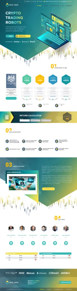 Investment Hyip Template ID - ZHRT213 demo Page 1
