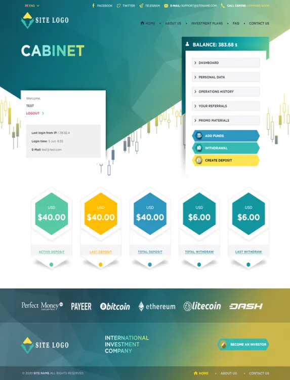 Investment Hyip Template ID - ZHRT213 demo Page 2