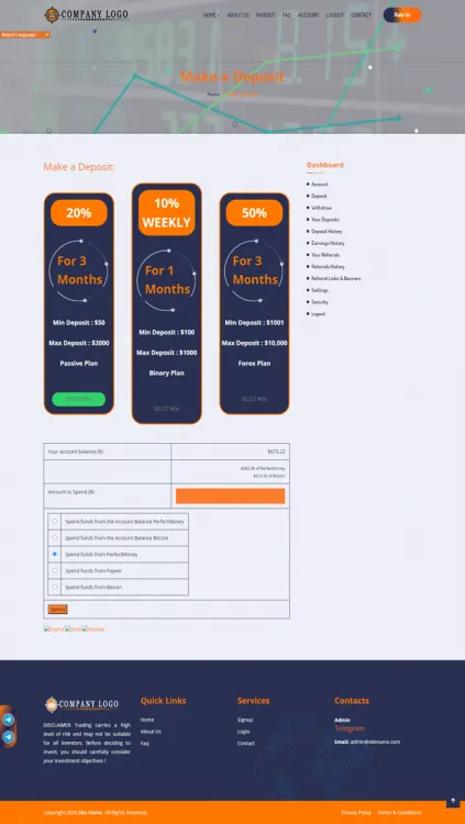 Investment Hyip Template ID - ZHRT214 demo Page 3