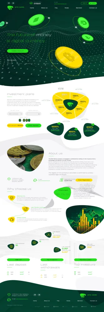 Investment Hyip Template ID - ZHRT215 Preview