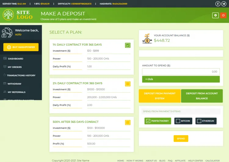 Investment Hyip Template ID - ZHRT219 demo Page 3