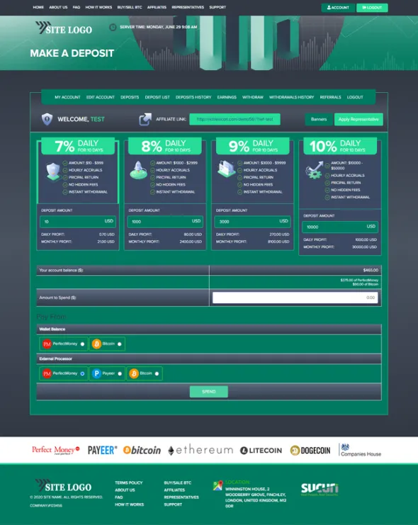 Investment Hyip Template ID - ZHRT222 demo Page 3