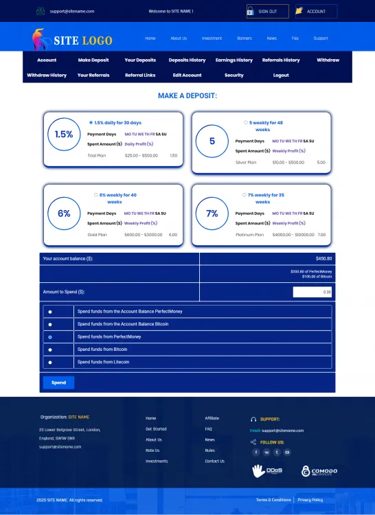 Investment Hyip Template ID - ZHRT223 demo Page 3