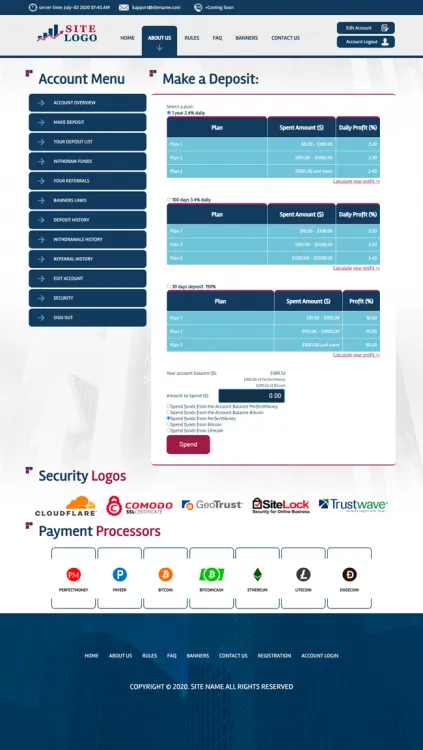 Investment Hyip Template ID - ZHRT224 demo Page 3