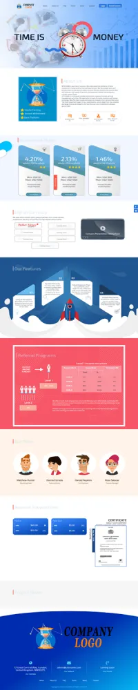 Investment Hyip Template ID - ZHRT225 Preview