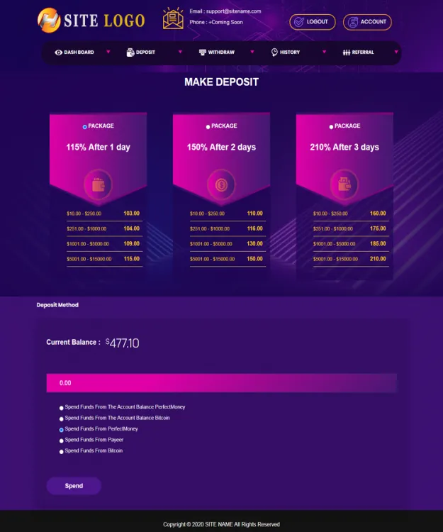 Investment Hyip Template ID - ZHRT229 demo Page 3