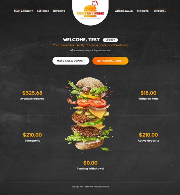 Investment Hyip Template ID - ZHRT23 demo Page 2
