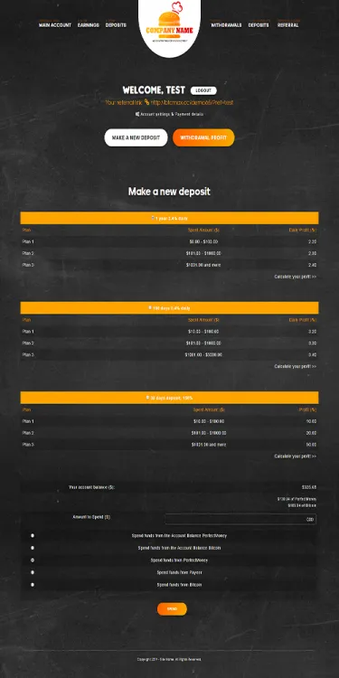Investment Hyip Template ID - ZHRT23 demo Page 3
