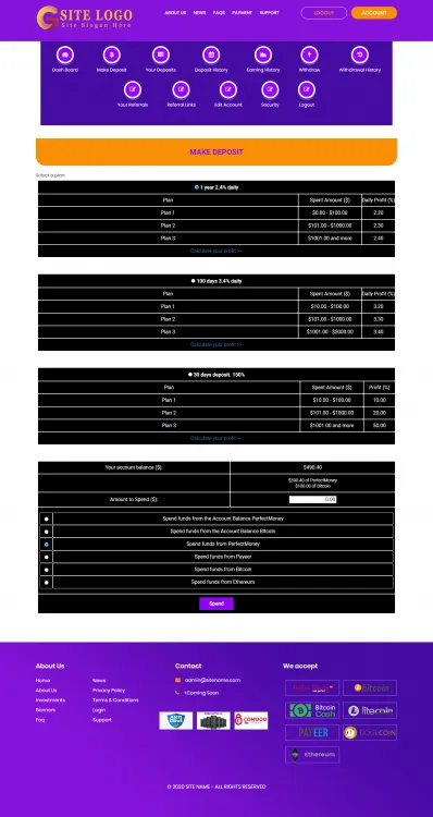 Investment Hyip Template ID - ZHRT231 demo Page 3