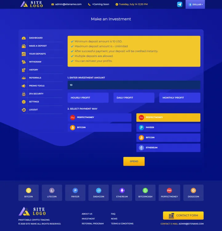Investment Hyip Template ID - ZHRT235 demo Page 3