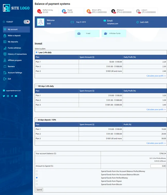 Investment Hyip Template ID - ZHRT236 demo Page 3