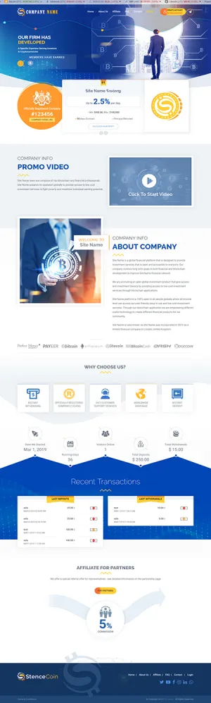 Investment Hyip Template ID - ZHRT24 demo Page 1