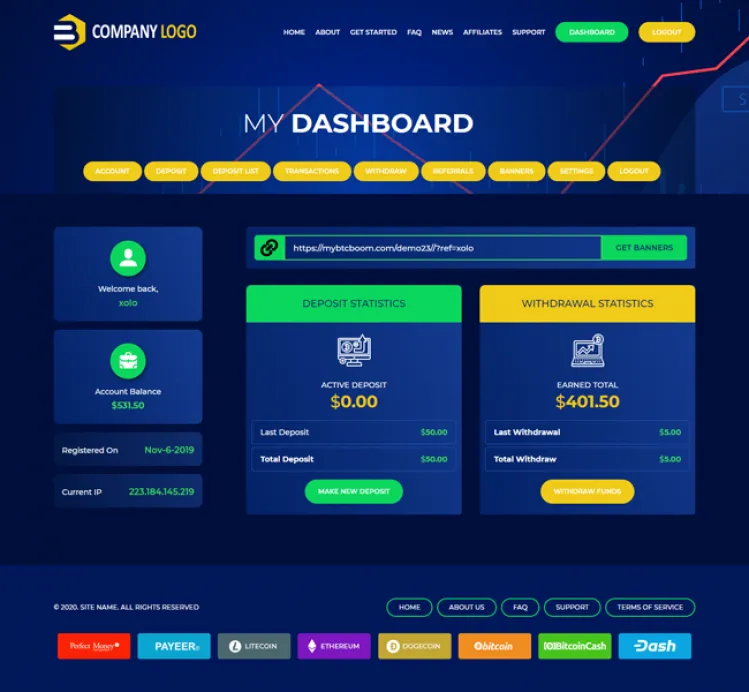 Investment Hyip Template ID - ZHRT243 demo Page 2
