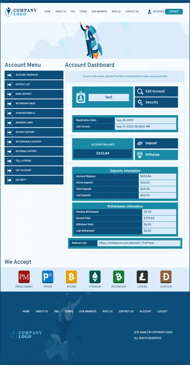 Investment Hyip Template ID - ZHRT244 demo Page 2