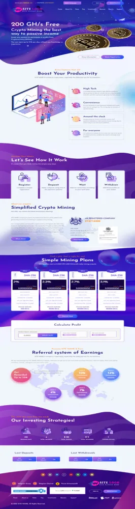 Investment Hyip Template ID - ZHRT245 Preview