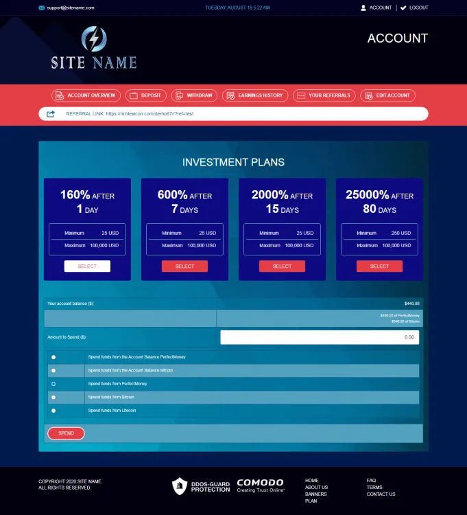 Investment Hyip Template ID - ZHRT247 demo Page 3