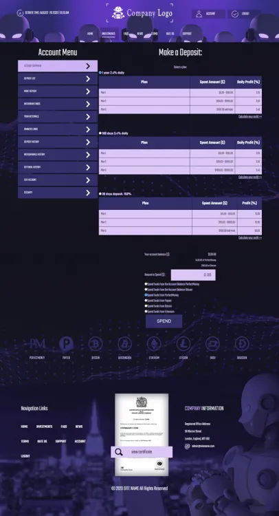 Investment Hyip Template ID - ZHRT248 demo Page 3