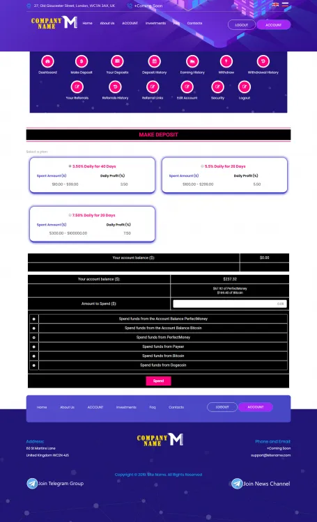 Investment Hyip Template ID - ZHRT25 demo Page 2