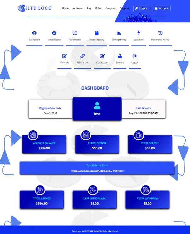 Investment Hyip Template ID - ZHRT253 demo Page 2
