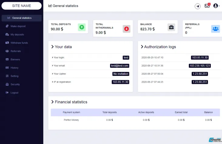 Investment Hyip Template ID - ZHRT255 demo Page 2
