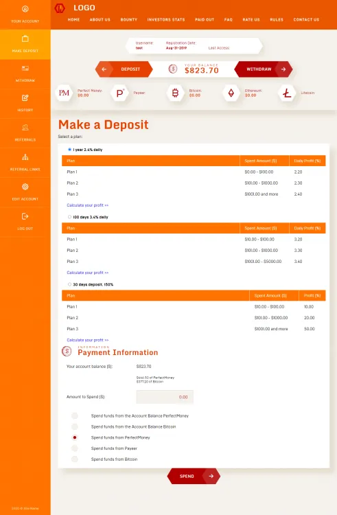 Investment Hyip Template ID - ZHRT256 demo Page 3