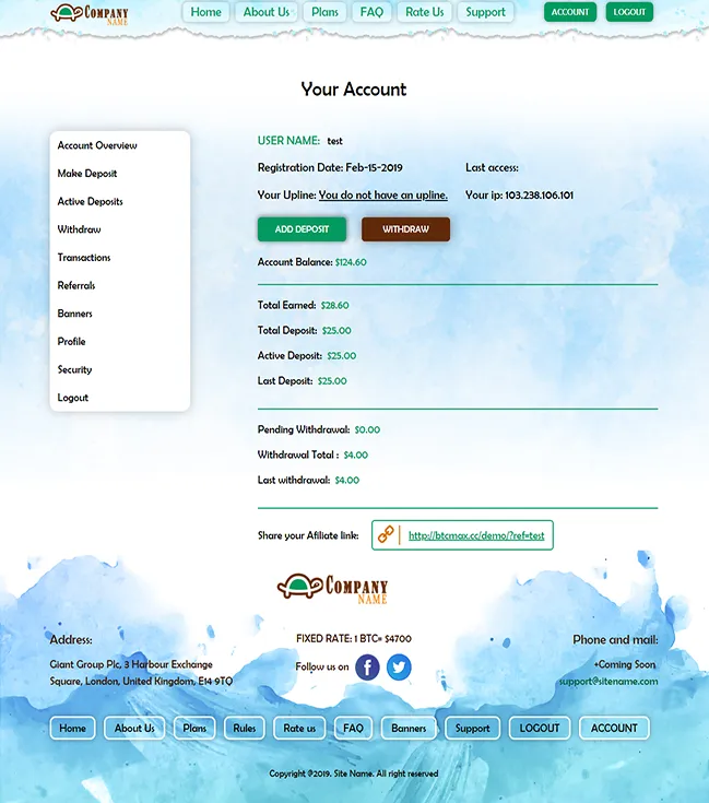 Investment Hyip Template ID - ZHRT26 demo Page 2