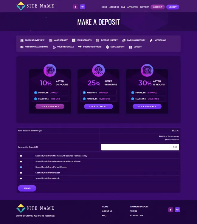 Investment Hyip Template ID - ZHRT262 demo Page 3