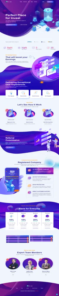 Investment Hyip Template ID - ZHRT263 demo Page 1