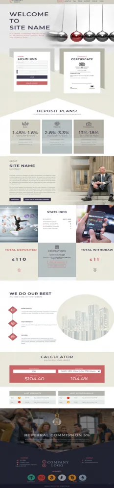 Investment Hyip Template ID - ZHRT264 Preview