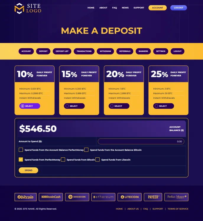 Investment Hyip Template ID - ZHRT269 demo Page 3