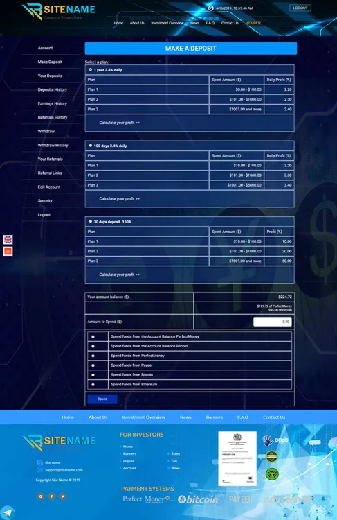 Investment Hyip Template ID - ZHRT27 demo Page 3