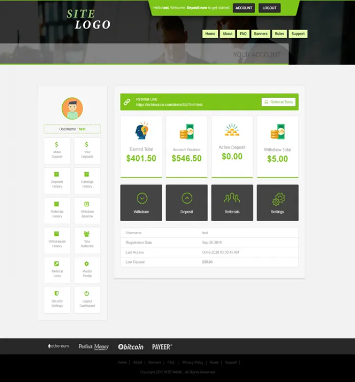 Investment Hyip Template ID - ZHRT271 demo Page 2
