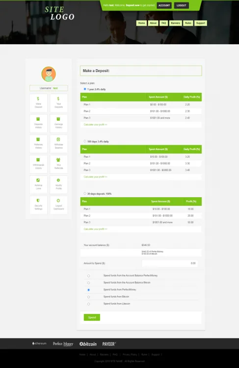 Investment Hyip Template ID - ZHRT271 demo Page 3