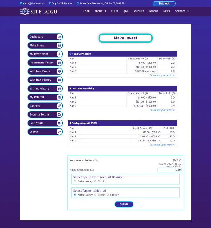 Investment Hyip Template ID - ZHRT272 demo Page 3