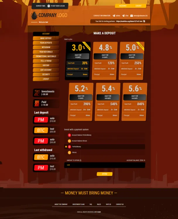 Investment Hyip Template ID - ZHRT273 demo Page 3