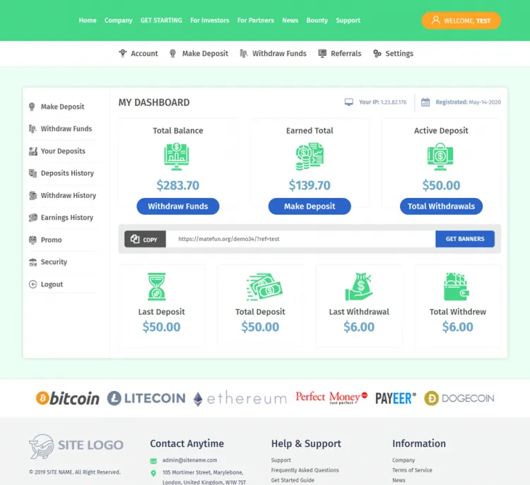 Investment Hyip Template ID - ZHRT275 demo Page 2
