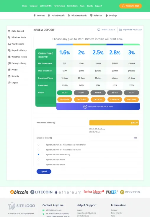Investment Hyip Template ID - ZHRT275 demo Page 3