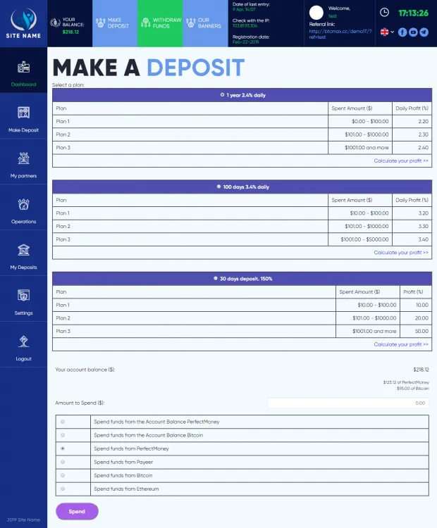 Investment Hyip Template ID - ZHRT28 demo Page 3