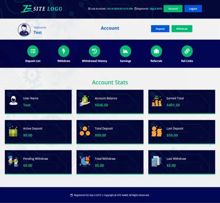 Investment Hyip Template ID - ZHRT281 demo Page 2