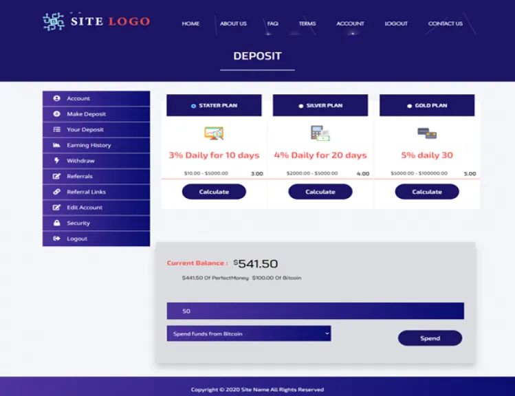 Investment Hyip Template ID - ZHRT283 demo Page 3