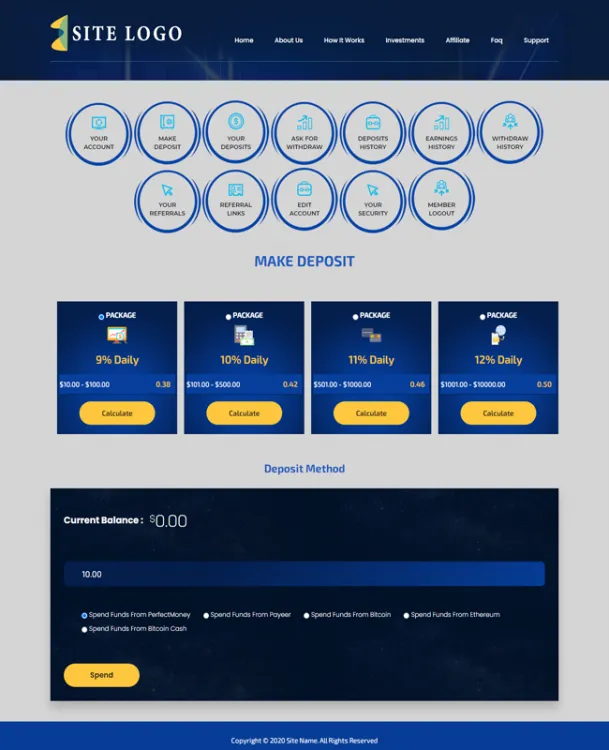 Investment Hyip Template ID - ZHRT285 demo Page 3