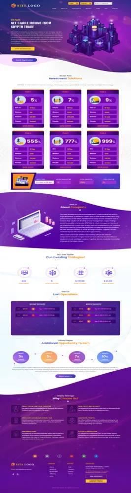 Investment Hyip Template ID - ZHRT287 Preview
